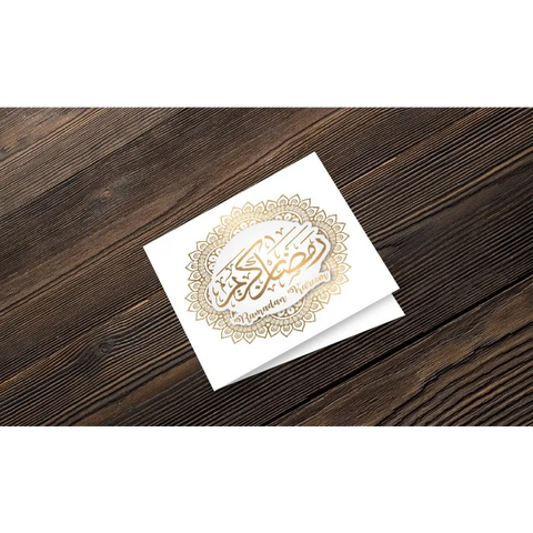 Wenskaart Ramadan kareem -goud I-Creations