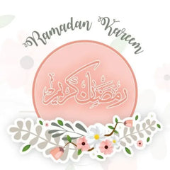 Wenskaart Ramadan kareem -pastel roze I-Creations