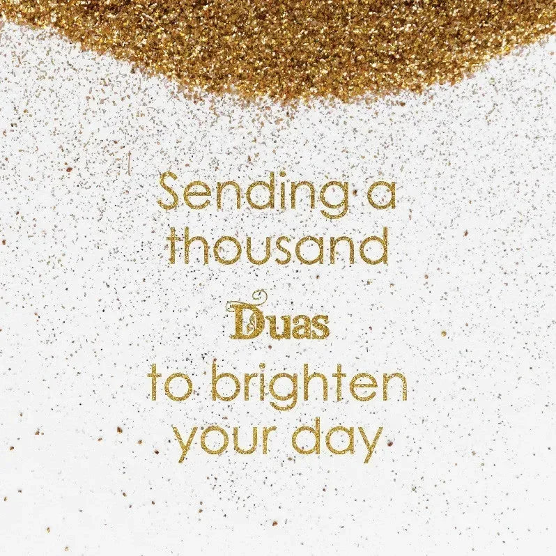 Wenskaart -sending a thousand Dua (doe'a)s gold - Islamboekhandel.nl