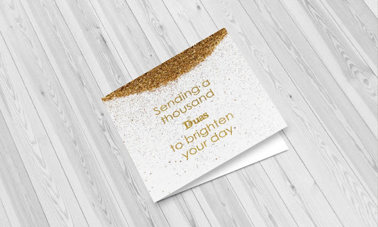 Wenskaart -sending a thousand Dua (doe'a)s gold - Islamboekhandel.nl