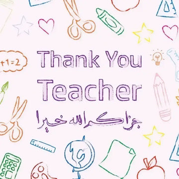 Wenskaart teacher colors - Islamboekhandel.nl