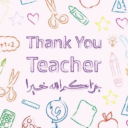 Wenskaart teacher colors - Islamboekhandel.nl
