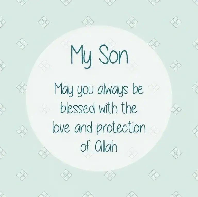 Wenskaart zoon -may uou always be blessed - Islamboekhandel.nl