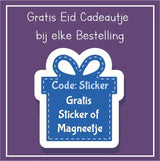 Blauwe willekeurige sticker met witte gestikte rand en strik ontwerp voor cadeaudecoratie