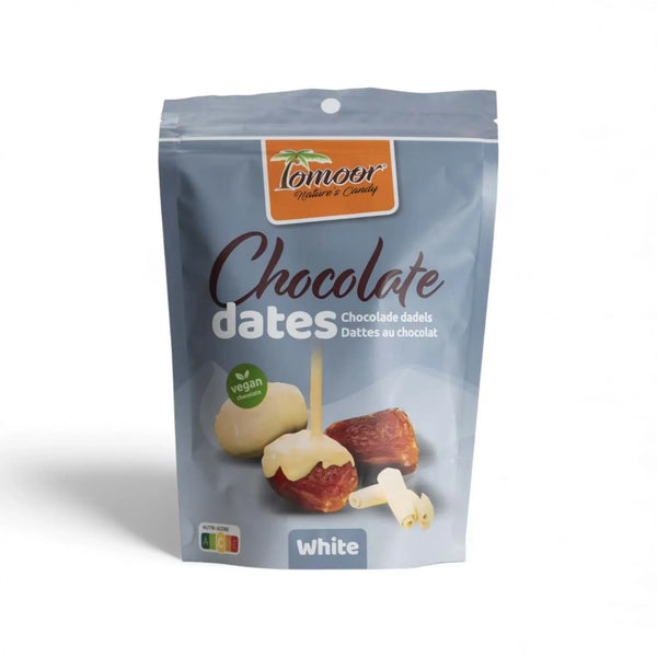 Witte chocolade dadels - 150 gram - Islamboekhandel.nl