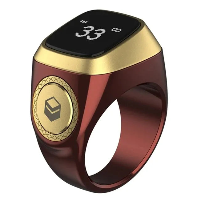 Zikr smart ring (digitale tasbeeh qibla) - Bordeaux (20mm)