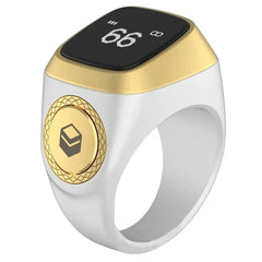 Zikr smart ring (digitale tasbeeh qibla) - Wit (20mm)