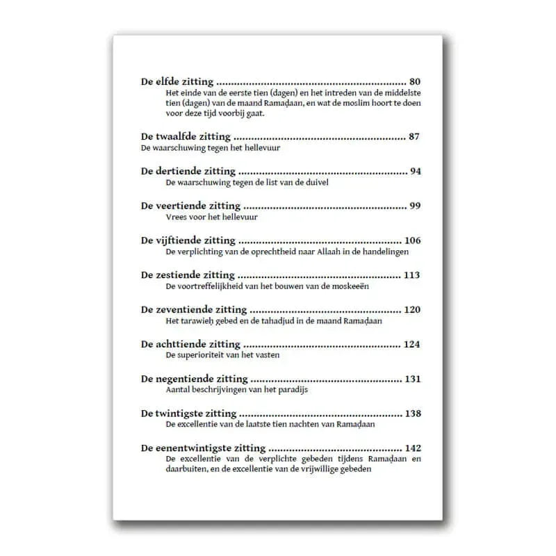 Zittingen in de maand Ramadan - Islamboekhandel.nl