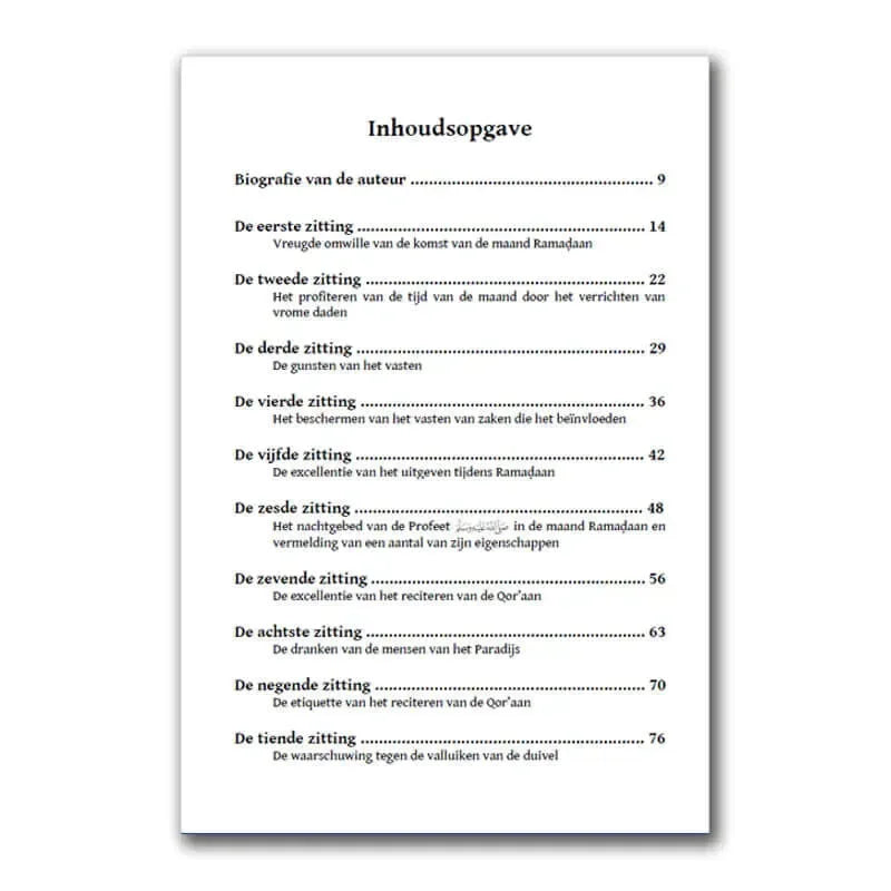 Zittingen in de maand Ramadan - Islamboekhandel.nl