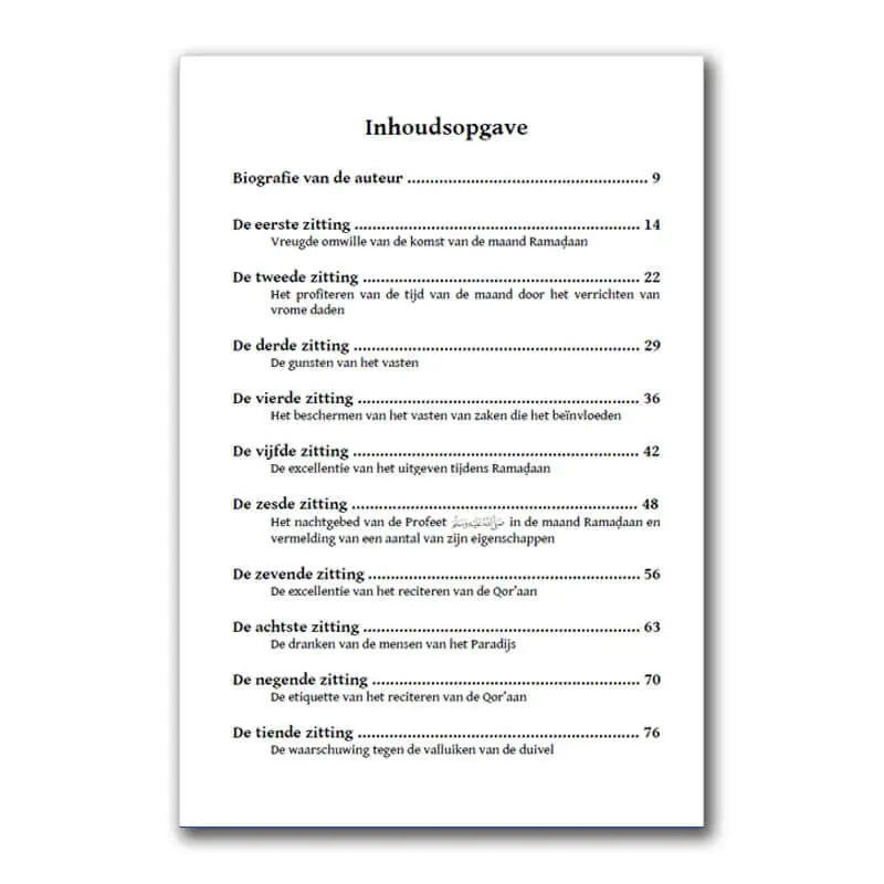 Zittingen in de maand Ramadan - Islamboekhandel.nl