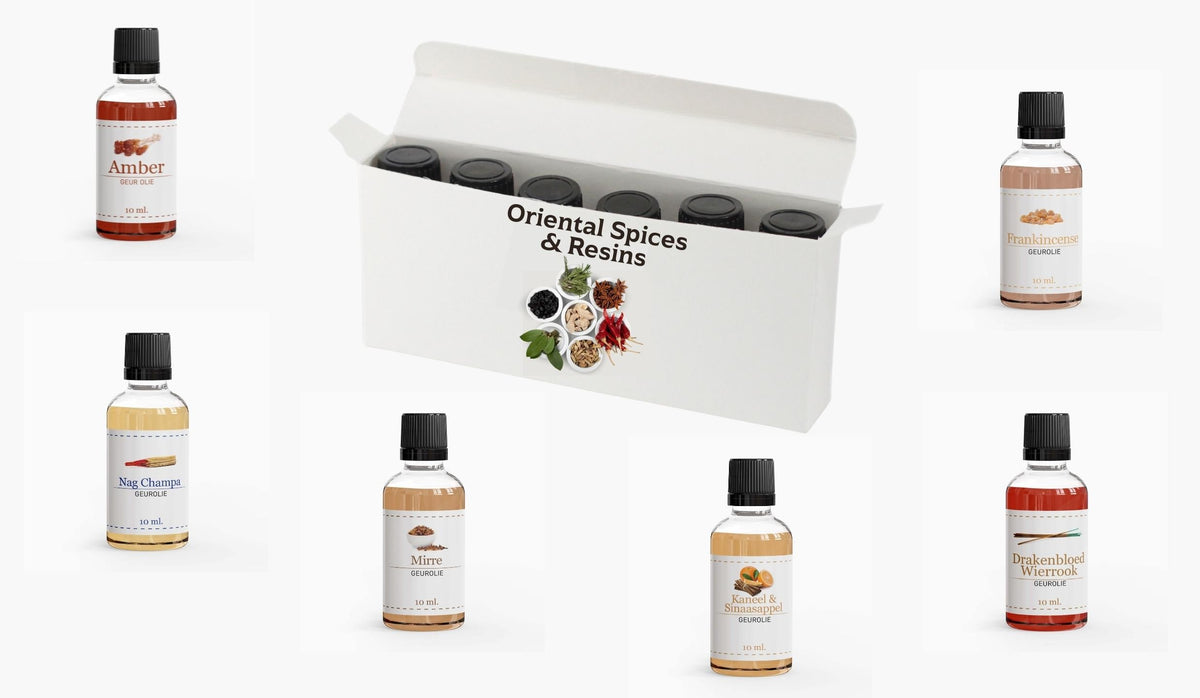 Geurolie set -oriëntal spices & resins Muskolie