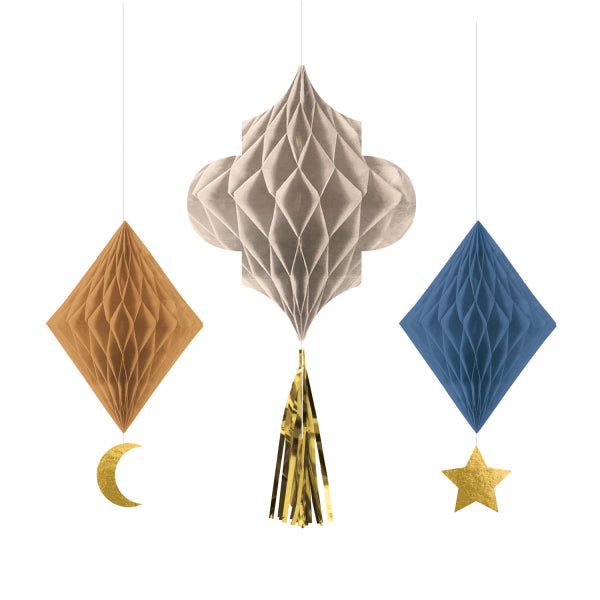 Honeycombs Eid Ramadan -Eastern Gold | 3 stuks eidmubarak.eu